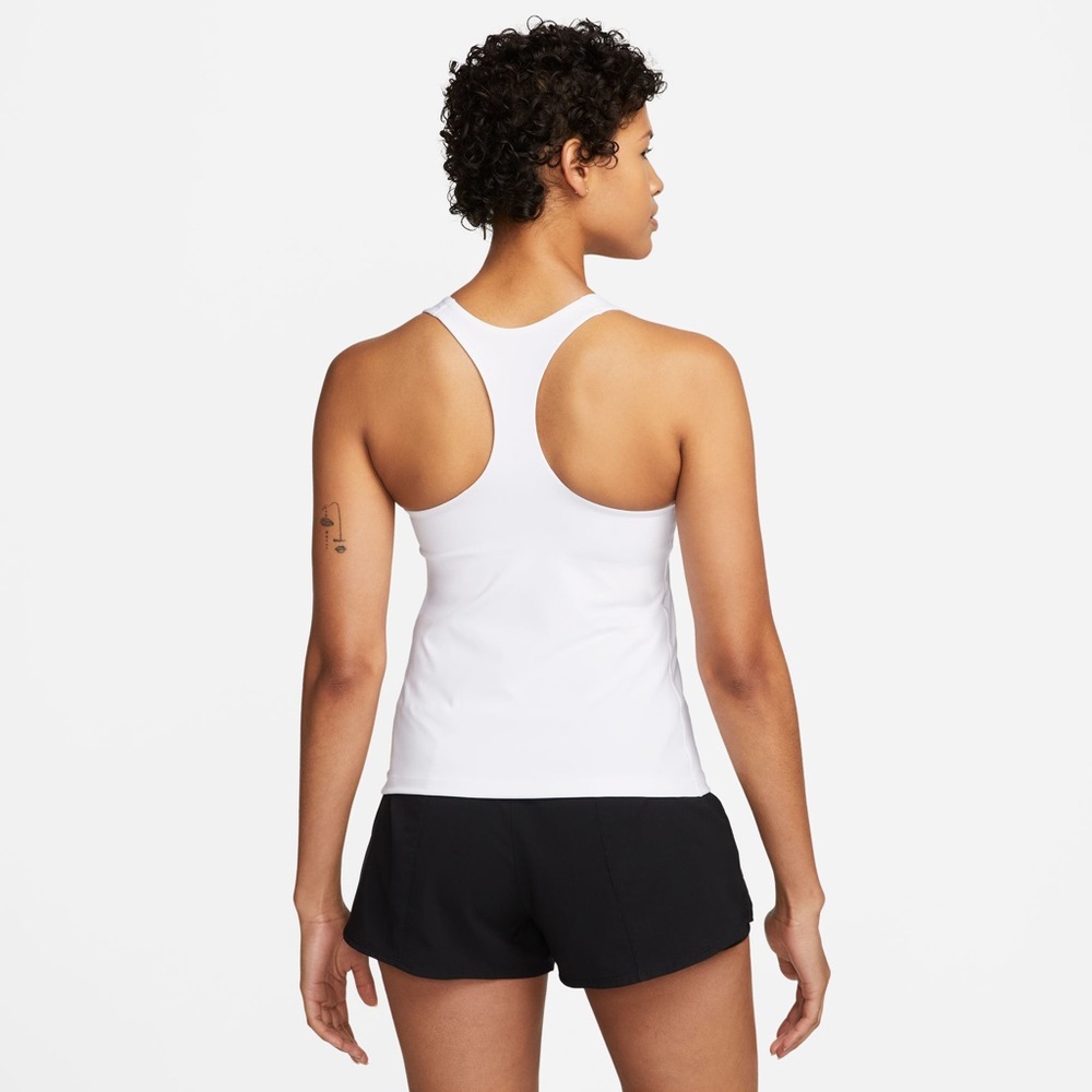 Nike Dri-Fit Swoosh Bra Tank-Top Damen White Training Tank with Black Logo - Picture 5 of 9